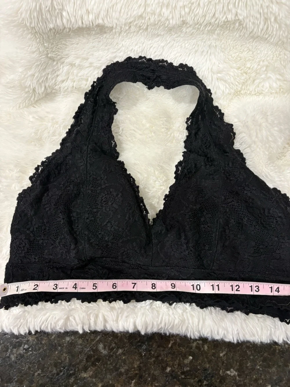 Lace Halter Bralette in Black - Women Intimates